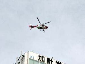 소방 헬기에 의한 상공으로부터의 구조 활동도